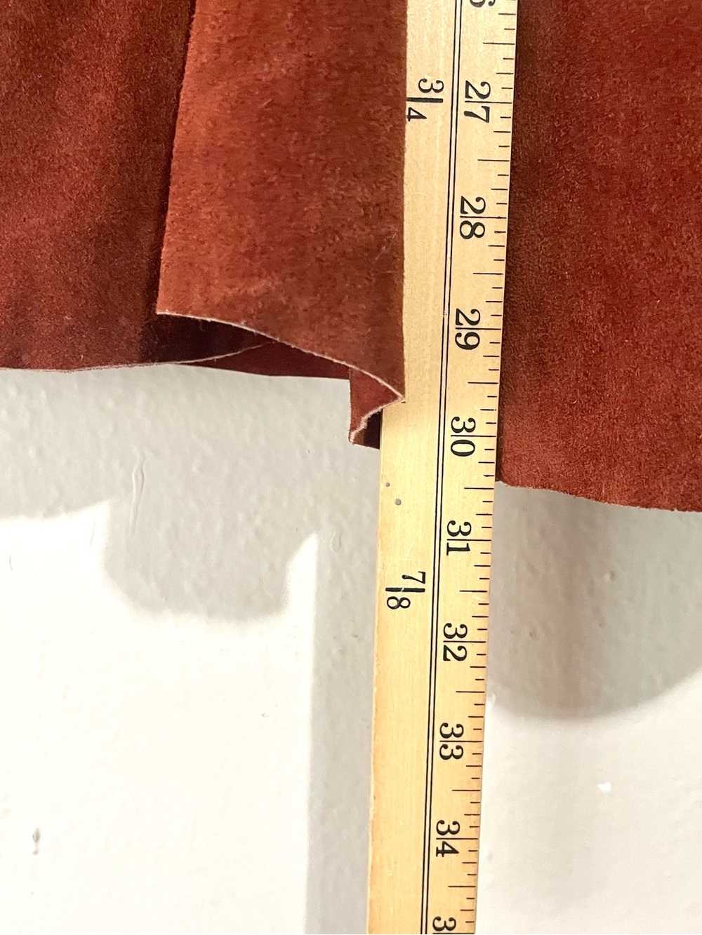Vintage 70/80s Burnt Orange Suede Long A-Skirt Size 5/6 Western Cowgirl - Picture 9 of 9